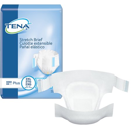 TENA Stretch Plus Incontinence Brief XXL Breathable, PK 32 61090